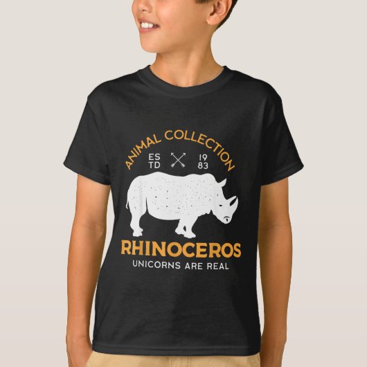 Rhinoceros Unicorns Are Real Funny Animal T-Shirt (Vorderseite)