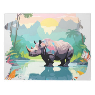 Rhinoceros Vector Frische Pasta machen Notizblock