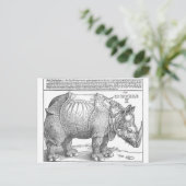 Rhinoceros von Albrecht Durer Postkarte (Stehend Vorderseite)