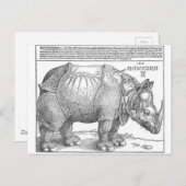 Rhinoceros von Albrecht Durer Postkarte (Vorne/Hinten)