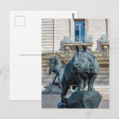 Rhinoceros vor dem Moschee d'Orsay - Paris Postkarte (Vorne/Hinten)