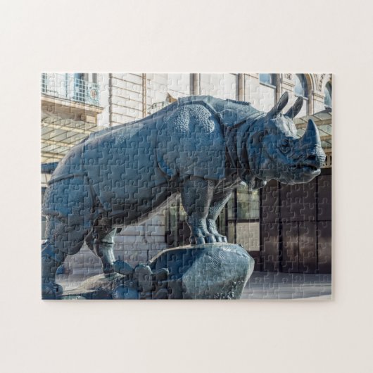 Rhinoceros vor der Musée d'Orsay - Paris Puzzle (Horizontal)