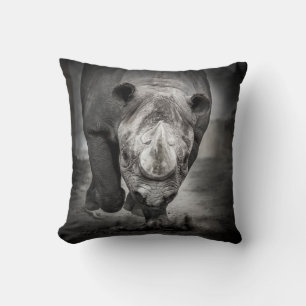Rhinoceros: Wildtierportrait. Kissen