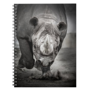 Rhinoceros: Wildtierportrait. Notizblock
