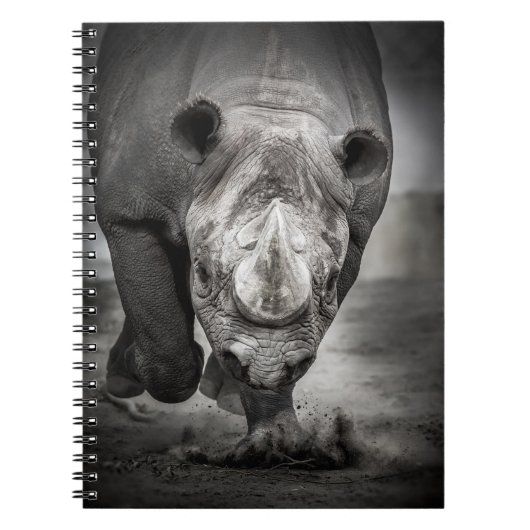 Rhinoceros: Wildtierportrait. Notizblock (Vorderseite)