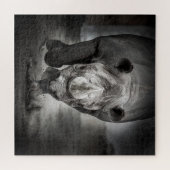 Rhinoceros: Wildtierportrait. Puzzle (Horizontal)