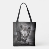 Rhinoceros: Wildtierportrait. Tasche (Rückseite)
