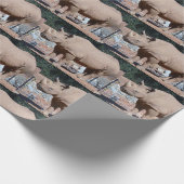 Rhinoceros Wrapping Paper Geschenkpapier (Ecke)