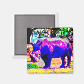 Rhinocerosa Magnet (Vorderseite/Rückseite)