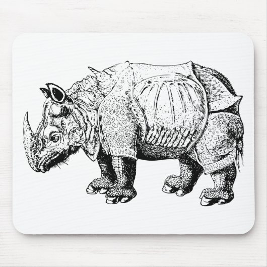 Rhinoceroses tierisches Afrika Safari Mousepad (Vorne)
