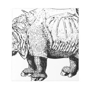 Rhinoceroses tierisches Afrika Safari Notizblock