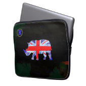 rhinoische Tierkunst Laptopschutzhülle (Vorderseite Links)