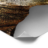 Rhinokopf, graue Hintergrundmalerei Poster (Ecke)