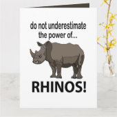 Rhinos Animal Funny Rhinos Karte (Gelbe Blume)