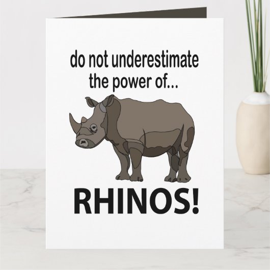 Rhinos Animal Funny Rhinos Karte (Vorderseite)