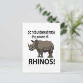 Rhinos Animal Funny Rhinos Postkarte (Stehend Vorderseite)
