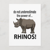 Rhinos Animal Funny Rhinos Postkarte (Vorderseite)