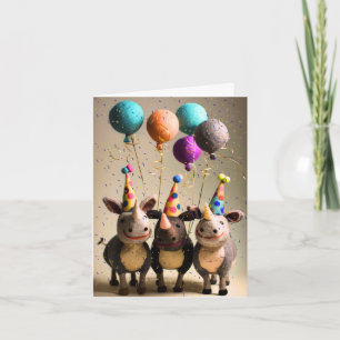Rhinos Celebration Card Party Karte