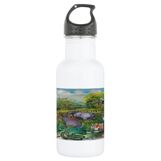 Rhinos Hippos und Tigers Trinkflasche (Vorderseite)