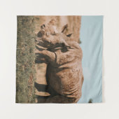 RHINO'S IN AFRIKA GRAZIEREN WANDTEPPICH (Vorderseite (Horizontal))