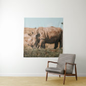 RHINO'S IN AFRIKA GRAZIEREN WANDTEPPICH (Beispiel)