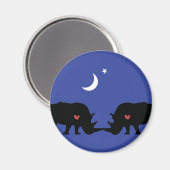 Rhinos in Liebe Magnet (Vorderseite/Rückseite)