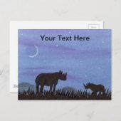 Rhinos Postkarte (Vorne/Hinten)