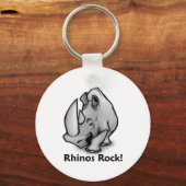 Rhinos Rock! Schlüsselanhänger (Vorderseite)