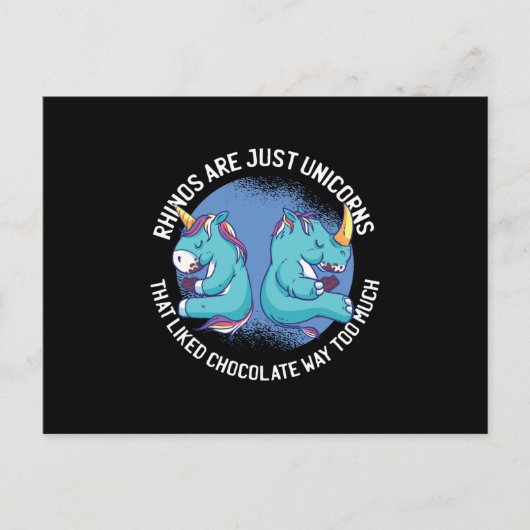 Rhinos sind einfach Einhörnchen Postkarte (Vorderseite)