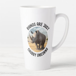 Rhinos sind nur Chubby Unicorns Latte Tasse