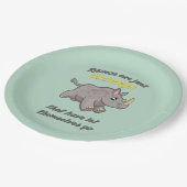 Rhinos sind Unicorns Pappteller (Schrägansicht)