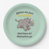 Rhinos sind Unicorns Pappteller (Vorderseite)