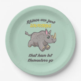 Rhinos sind Unicorns Pappteller