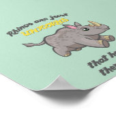 Rhinos sind Unicorns Poster (Ecke)
