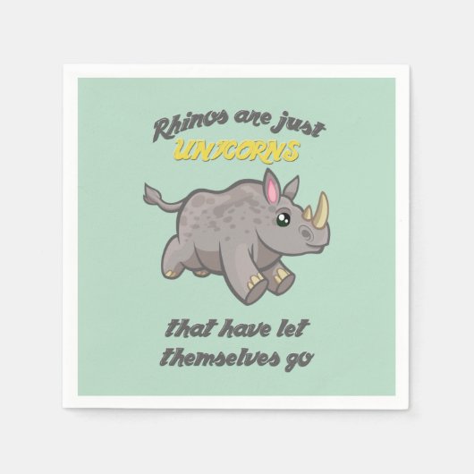 Rhinos sind Unicorns Serviette (Vorderseite)