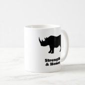 Rhinostärke und Ehrenschwarz Kaffeetasse (VorderseiteRechts)