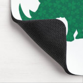 Rhinozeros aus Kleeblättern Mousepad (Ecke)