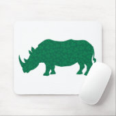 Rhinozeros aus Kleeblättern Mousepad (Mit Mouse)