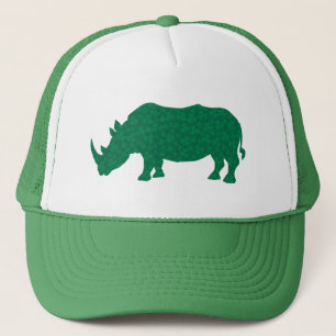 Rhinozeros aus Kleeblättern Truckerkappe