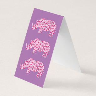 Rhinozeros aus rosa Herzen
