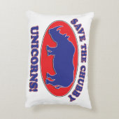 Rhinozeros in einem psychedelischen Zebra-Muster Dekokissen (Rückseite(Vertikal))