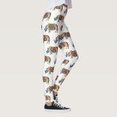 Rhinozeros in einem psychedelischen Zebra-Muster Leggings (Rechts)