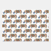 Rhinozeros in Zebra Geschenkpapier Set (Vorderseite 3)