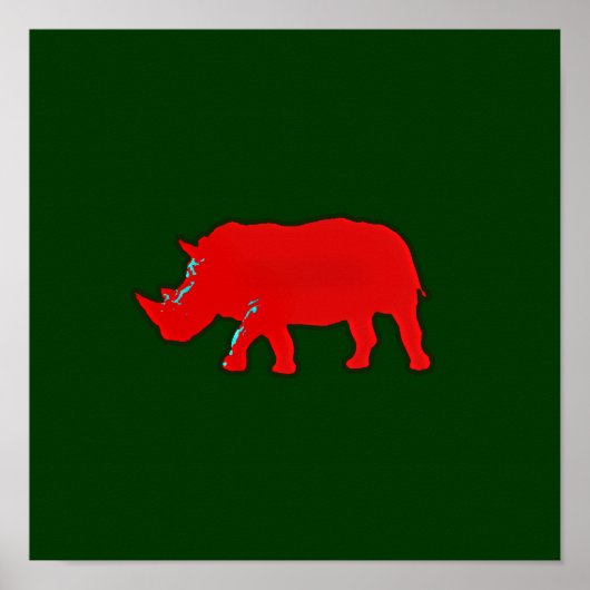 Rhinozerozerische Grafik Poster (Vorne)