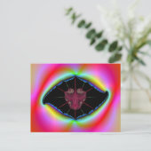 Rhizidio Bug in Psychedelic Frame Postcard Postkarte (Stehend Vorderseite)