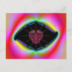 Rhizidio Bug in Psychedelic Frame Postcard Postkarte