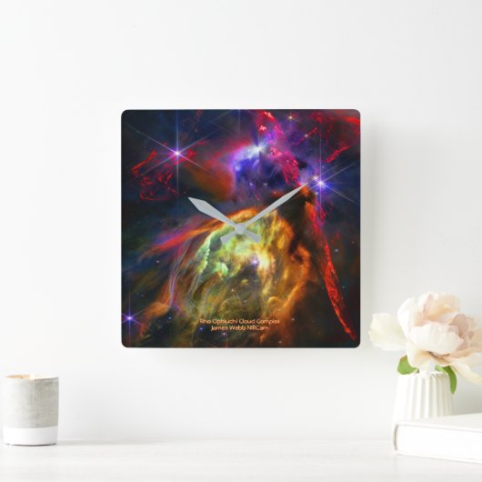 Rho Ophiuchi Cloud Complex - James Webb NIRCam Quadratische Wanduhr (Zuhause)