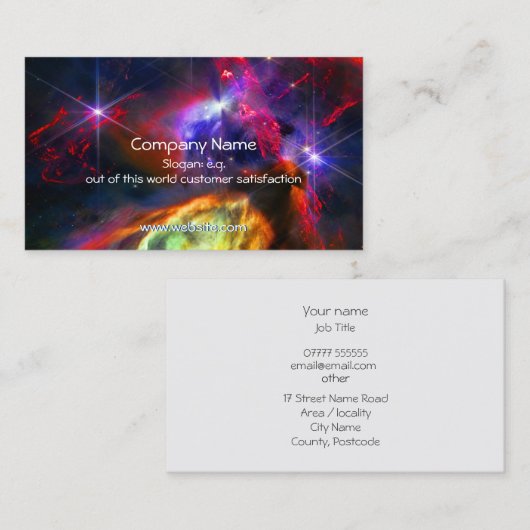 Rho Ophiuchi Cloud Complex - James Webb NIRCam Visitenkarte (Vorne/Hinten)