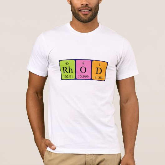 Rhod Periodenname Shirt (Vorderseite)