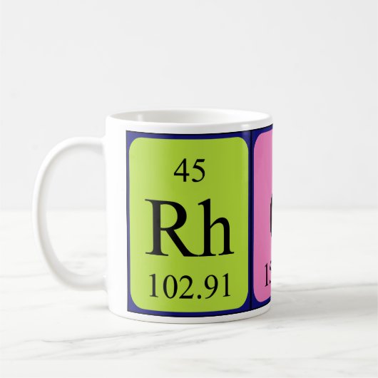 Rhod Periodenname Tasse (Links)